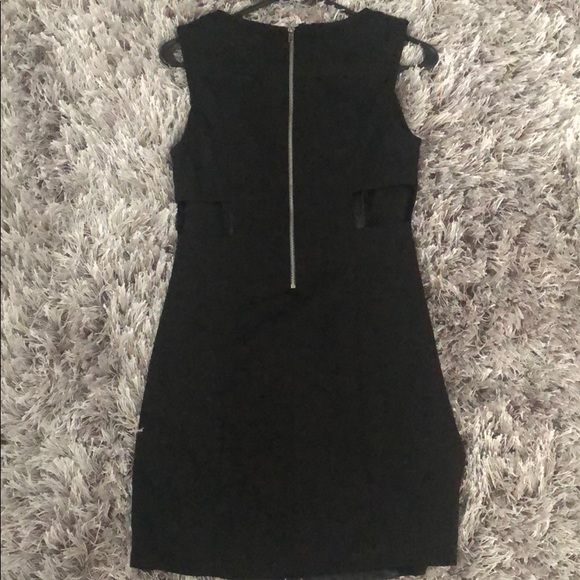 Black Faux Leather Block dress - Picture 2 of 2